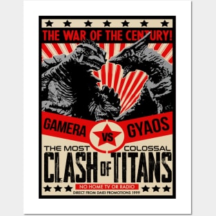 GAMERA vs. GYAOS FIGHT POSTER - 2.0 Posters and Art